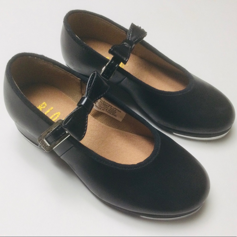 BLOCH - YOUNG GIRLS - SIZE 9.5 - BLACK - MARY JANE - TAP DANCE SHOES